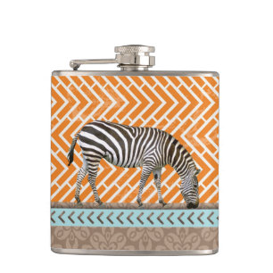 Tan Bleu Hip Flacon Zebra Orange