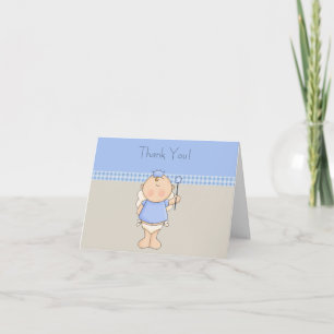 Tan Blue Prince Baby Boy Merci Cartes