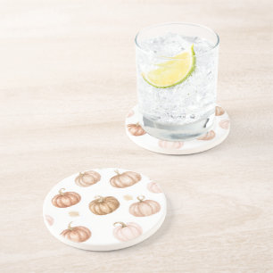 Tan Blush Cream Pumpkins Coaster