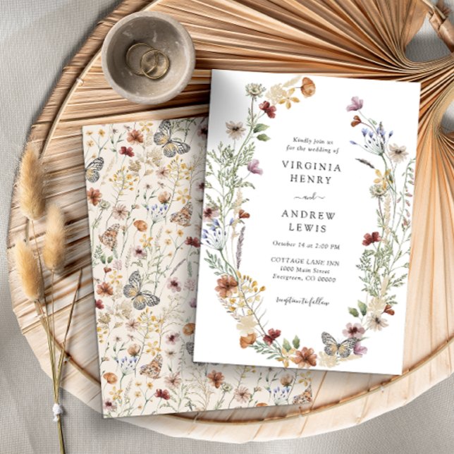 Tan Boho Wedding Invitation (Creator Uploaded)