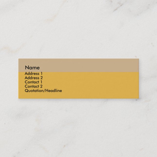 Tan Border Business Card (Front)