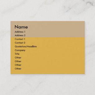 Tan Border Business Card