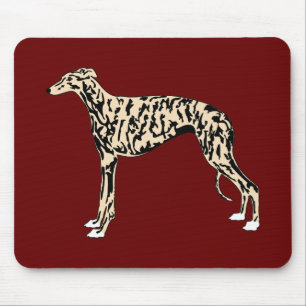 Tan Brindle Greyhound  Mouse Pad