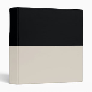 Tan Brown and Black Simple Extra Wide Stripes Binder