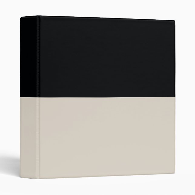 Tan Brown and Black Simple Extra Wide Stripes Binder (Front/Spine)