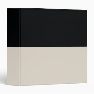 Tan Brown and Black Simple Extra Wide Stripes Binder