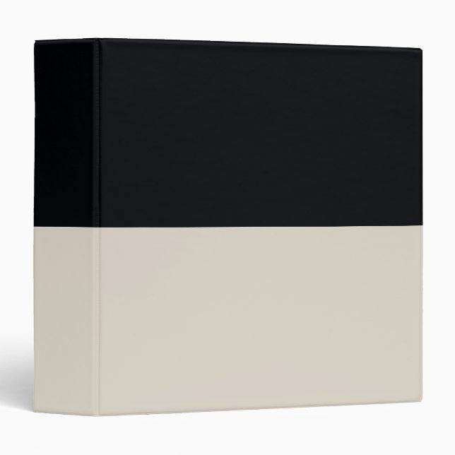 Tan Brown and Black Simple Extra Wide Stripes Binder (Front/Spine)