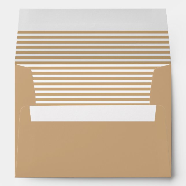 Tan Brown and White Striped  Envelopes (Back (Bottom))
