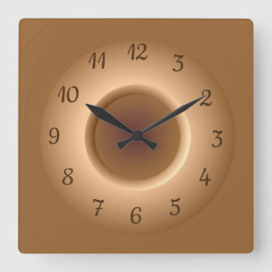 Tan Brown avec anneau d'or minimaliste horloge