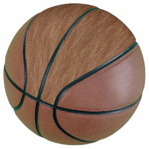Tan Brown Natural Oak Wood Grain Look Basketball