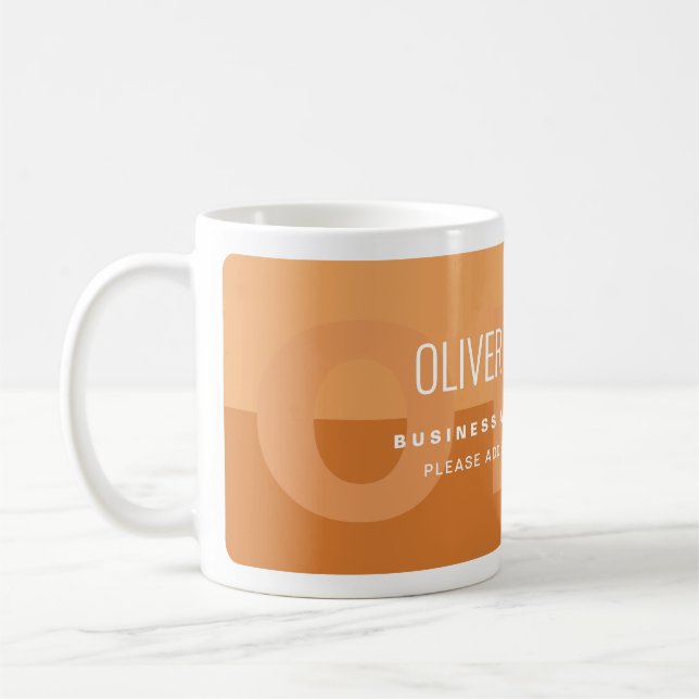 Tan Brownish Nom professionnel Cafe Mug (Gauche)