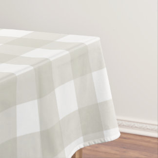 Tan Buffalo Check Tablecloth