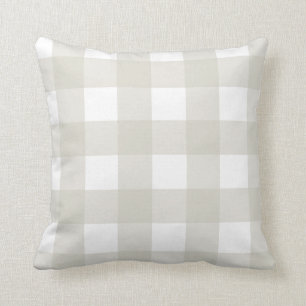 Tan Buffalo Check Throw Pillow