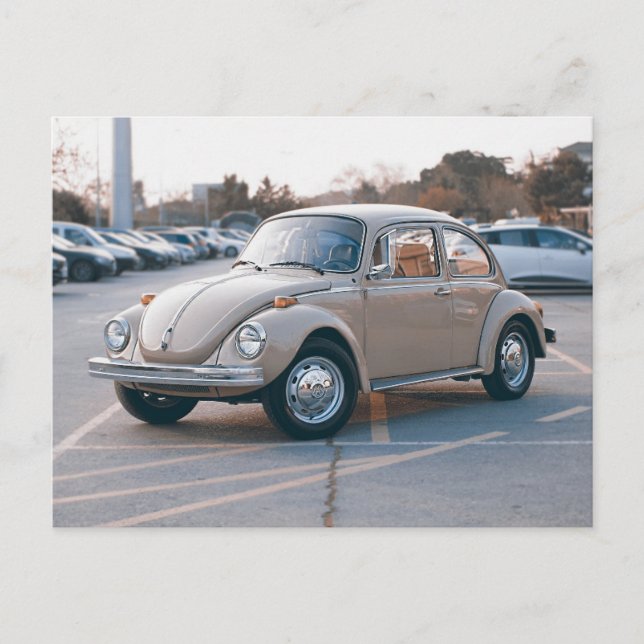 Tan BUG vintage car Postcards (Front)