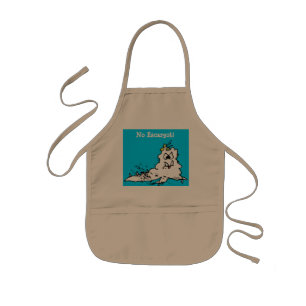 Tan Cartoon Monster Chefs Apron Kids