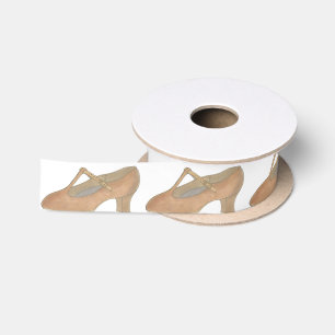 Tan Character Shoe Dance Musical Theatre Ribbon Satin Ribbon