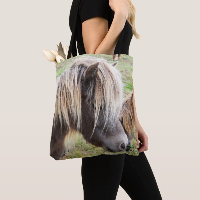 Tan Colored Shetland Pony, Tote Bag (Close Up)