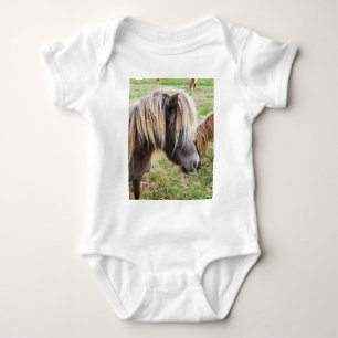 Tan Coloured Shetland Pony, Baby Bodysuit