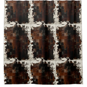 Tan Cowhide Patchwork Print