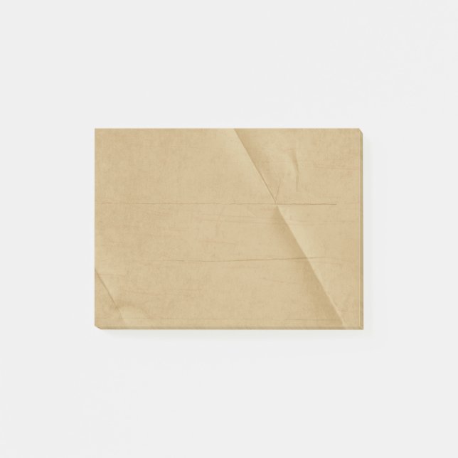 Tan Cream Folded Creased Background Post-it Notes (Front)