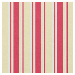 Tan, Crimson, and Light Cyan Pattern Fabric