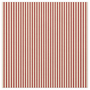 Tan & Dark Red Lines/Stripes Pattern Fabric