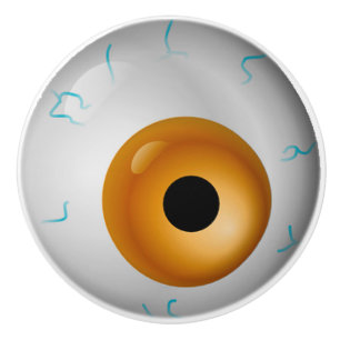 Tan Eyeball Zombie Drawer Knob
