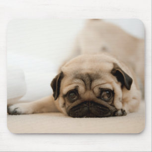 Tan Female Pug Mouse Pad