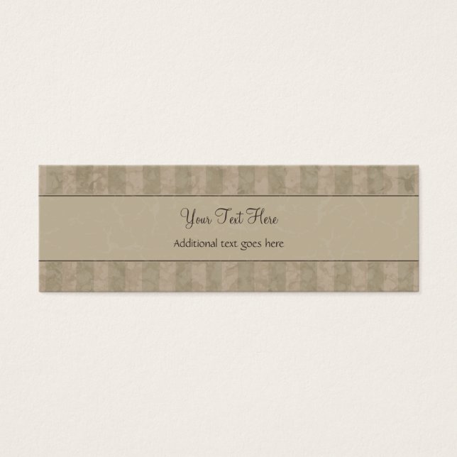 Tan Floral Wisps & Stripes with Monogram (Front)