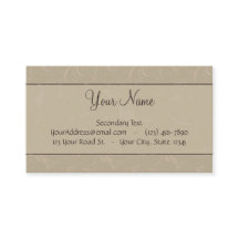 Tan Floral Wisps & Stripes with Monogram