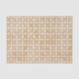 Tan Geometric Pattern Tissue Paper