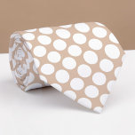 Tan Jumbo Polka Dots Custom Necktie<br><div class="desc">Make a bold statement with this custom necktie featuring vibrant jumbo polka dots. Perfect for adding a touch of playful elegance to any outfit, this necktie is a unique and eye-catching accessory that’s sure to turn heads. Whether you’re dressing up for a special occasion or adding some personality to your...</div>