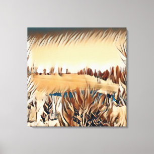 Tan landscape canvas print