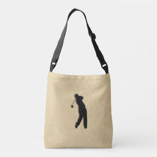 Tan Leather Golf Crossbody Bag