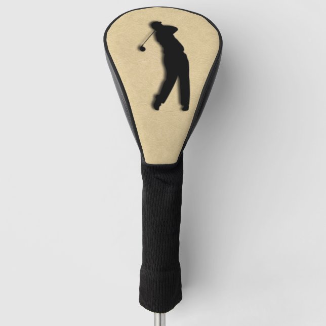 Tan Leather Golf Head Cover (Front)