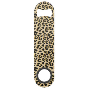 Tan Leopard Print Bar Key