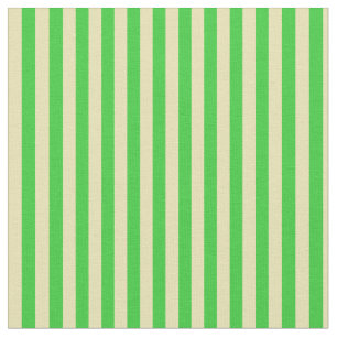 Tan & Lime Green Coloured Lined/Striped Pattern Fabric