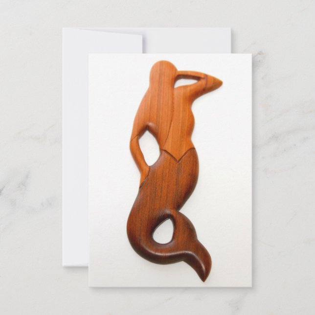tan lookout mermaid invitation (Front)