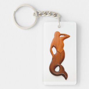 tan lookout mermaid keychain
