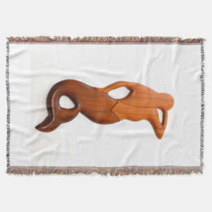 tan lookout mermaid throw blanket