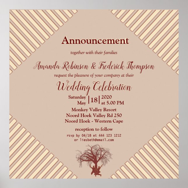 Tan - Marsala Wine & a Modern Hues of Pink Poster (Front)