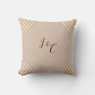 Tan - Marsala Wine &  twist of Hues of Pink Pillow