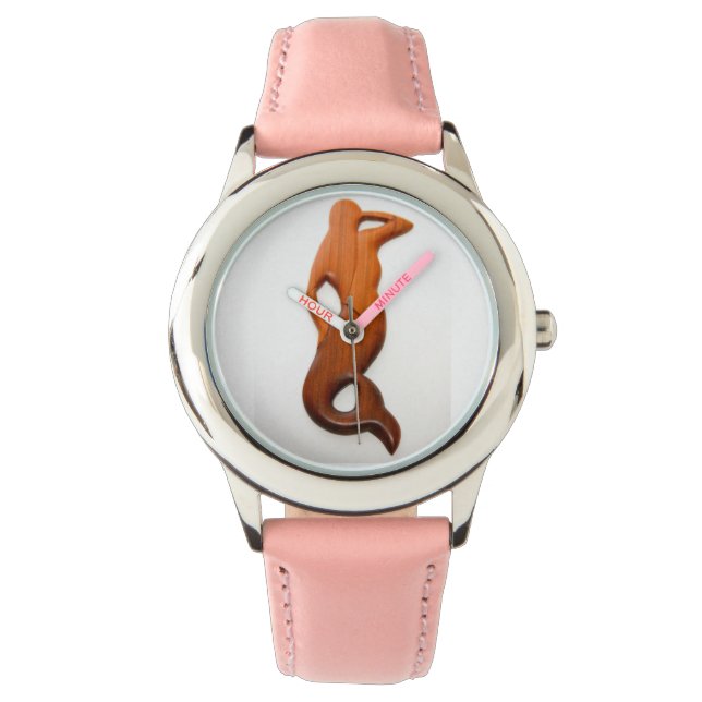 tan mermaid pink watch (Front)