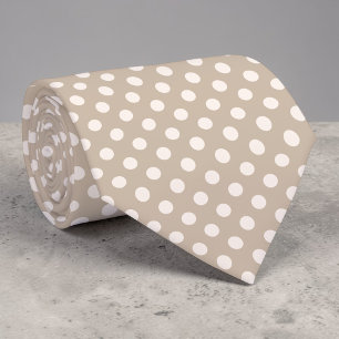 Tan Mini Polka Dots Necktie