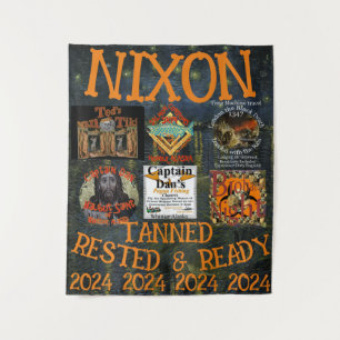 Tan ned Rested & Ready NIXON 2024 President Tapestry