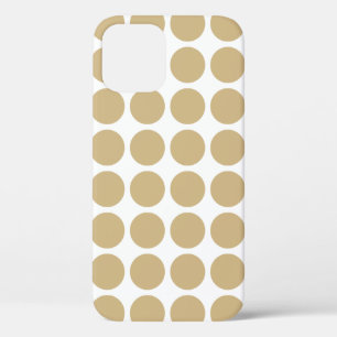 Tan Neutral Dots iPhone 12 Case