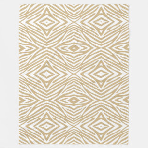 Tan Neutral Zebra Fleece Blanket