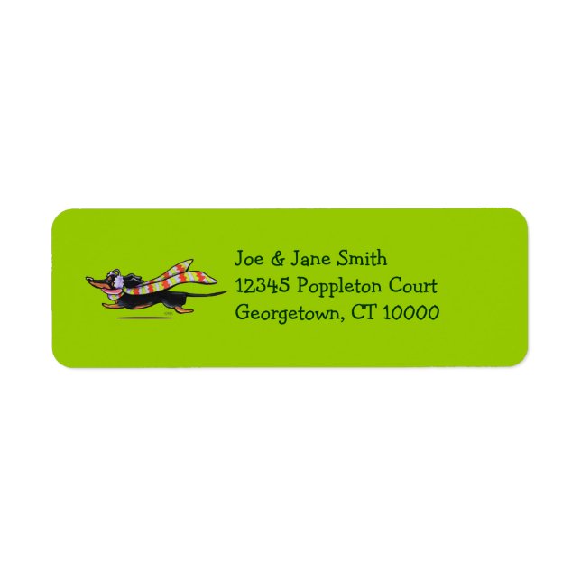 Tan noir Dachshund mignon hiver (Devant)