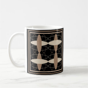 Tan on Black  Coffee Mug