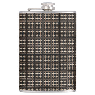 Tan on Black Hip Flask